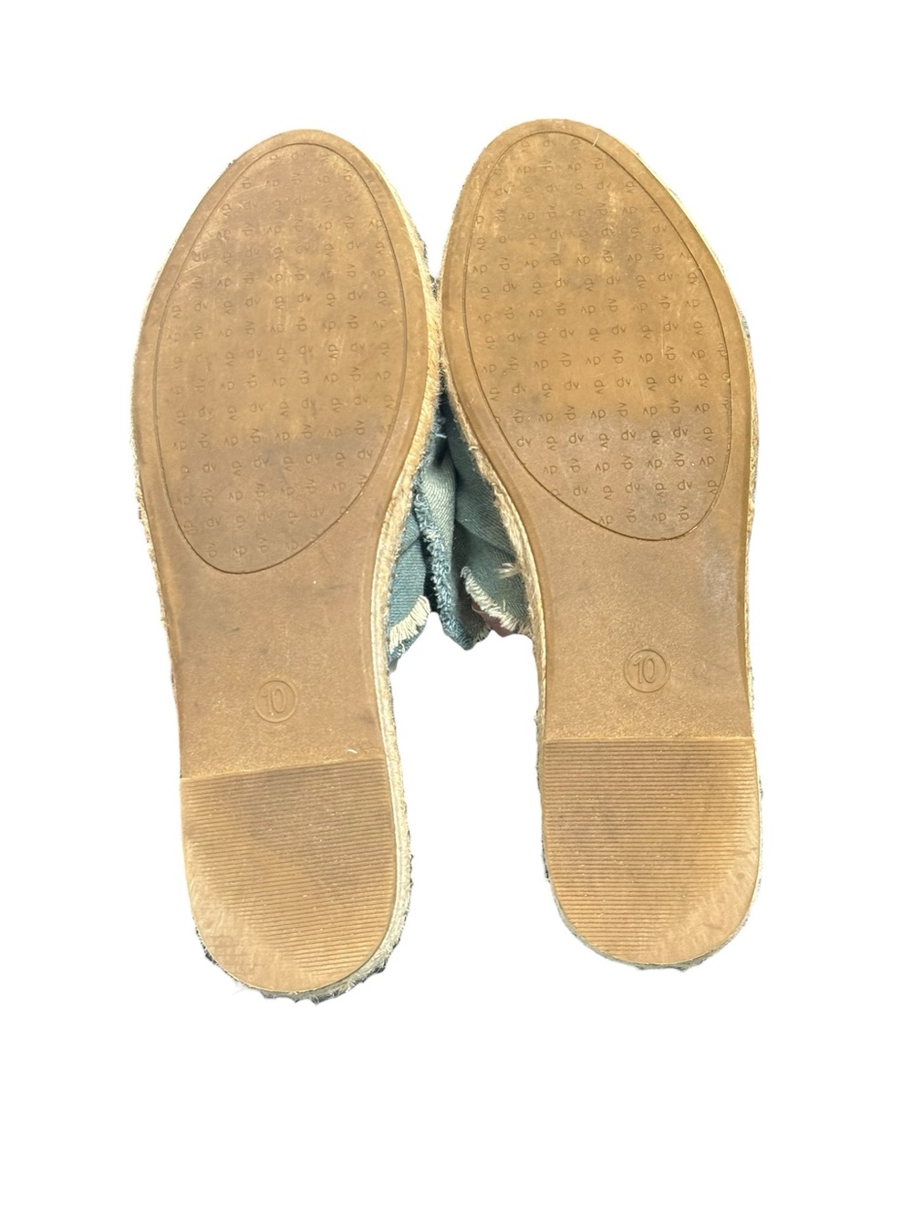 DV Denim Bow Espadrille Slide Sandals Frayed Size 10 - Picture 6 of 6